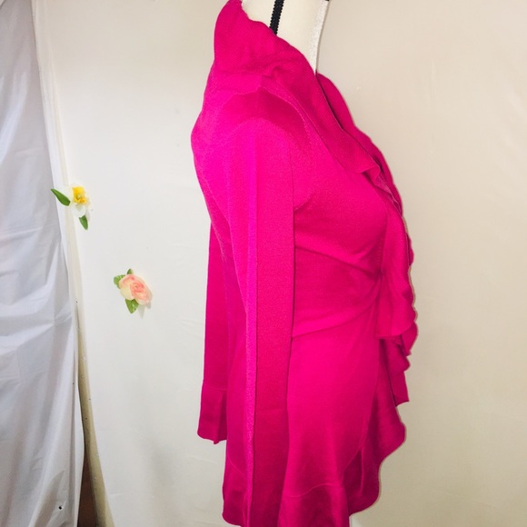 ‼️🔥NWT TRACY NEGOSHIAN Fuschia Silk Cardigan🔥‼️ - Picture 5 of 8